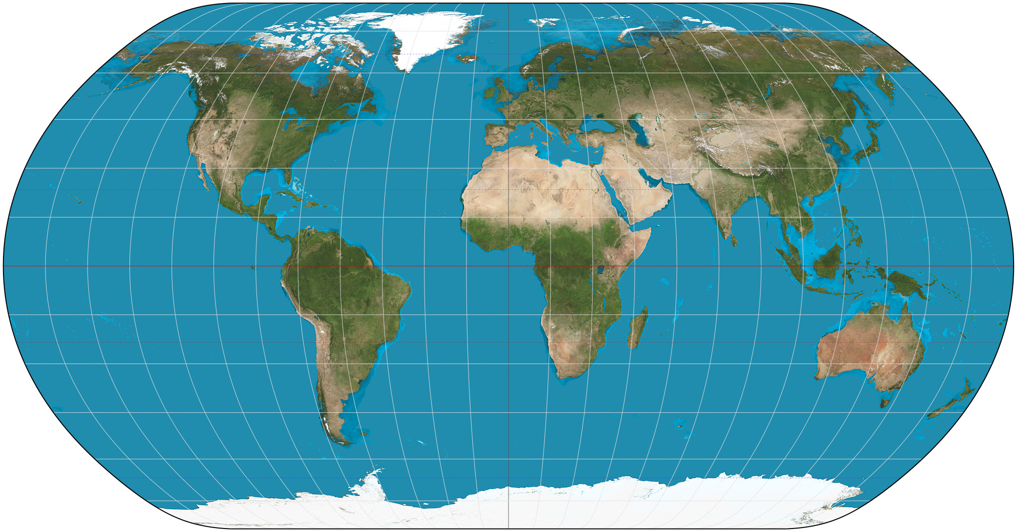 Map of the earth